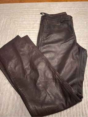 Banana Republic Dark Brown Leather Trousers